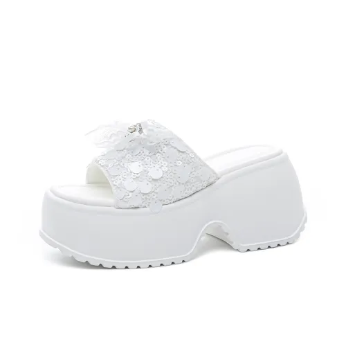 Shoe Cabinet Floral Language Quiet Slip Resistant Abrasion Resistant Cushioning Slide Slippers Women's