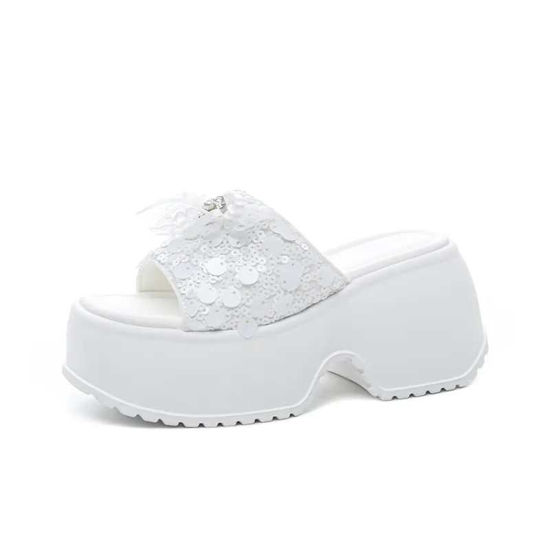 Shoe Cabinet Floral Language Quiet Slip Resistant Abrasion Resistant Cushioning Slide Slippers Women's-0