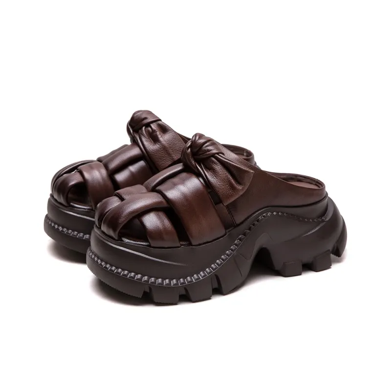 Jay Rubber Sole Woven Abrasion Resistant Closed Toe Slippers Women's-14