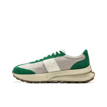 LiNing Lightweight Boat Slip Resistant Height Increasing Low Top Casual Shoes Unisex Gray Green