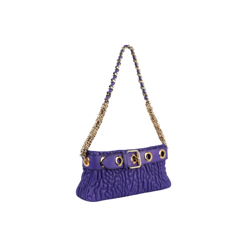 MOSCHINO Sheepskin Shoulder Bag Regular Women's Purple-2