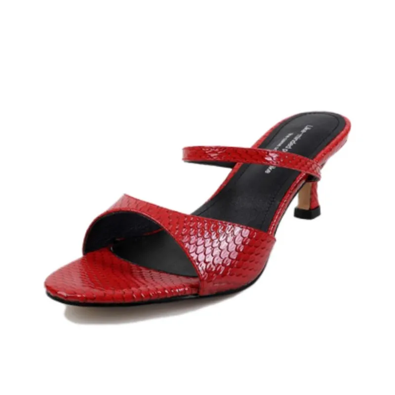 Schilling Rubber Sole Stitching Abrasion Resistant Slide Slippers Women's-0