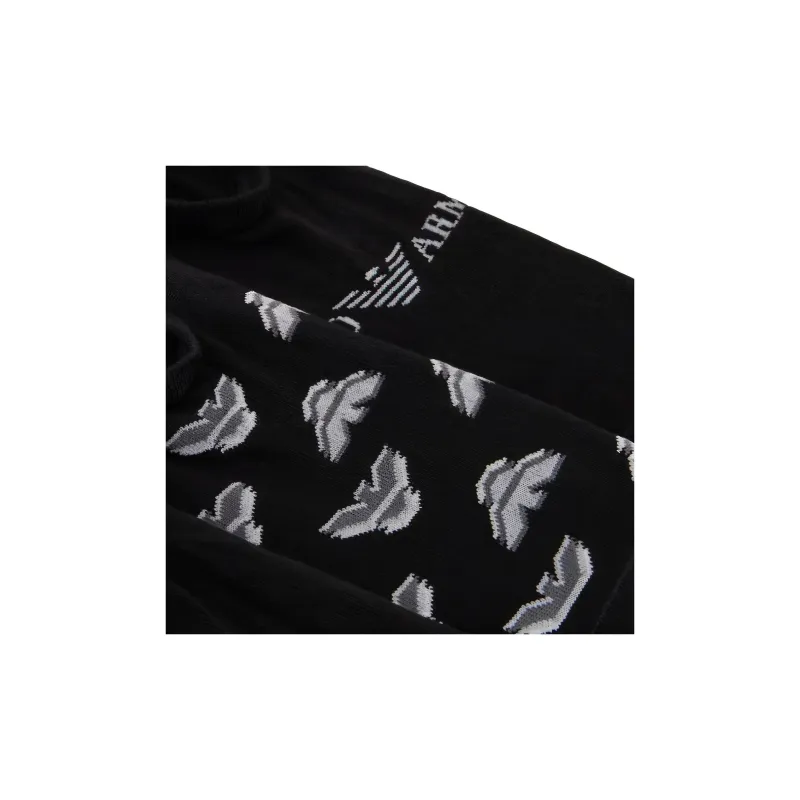 EMPORIO ARMANI SS25 No Show Socks Men's 3 Pack Black-1