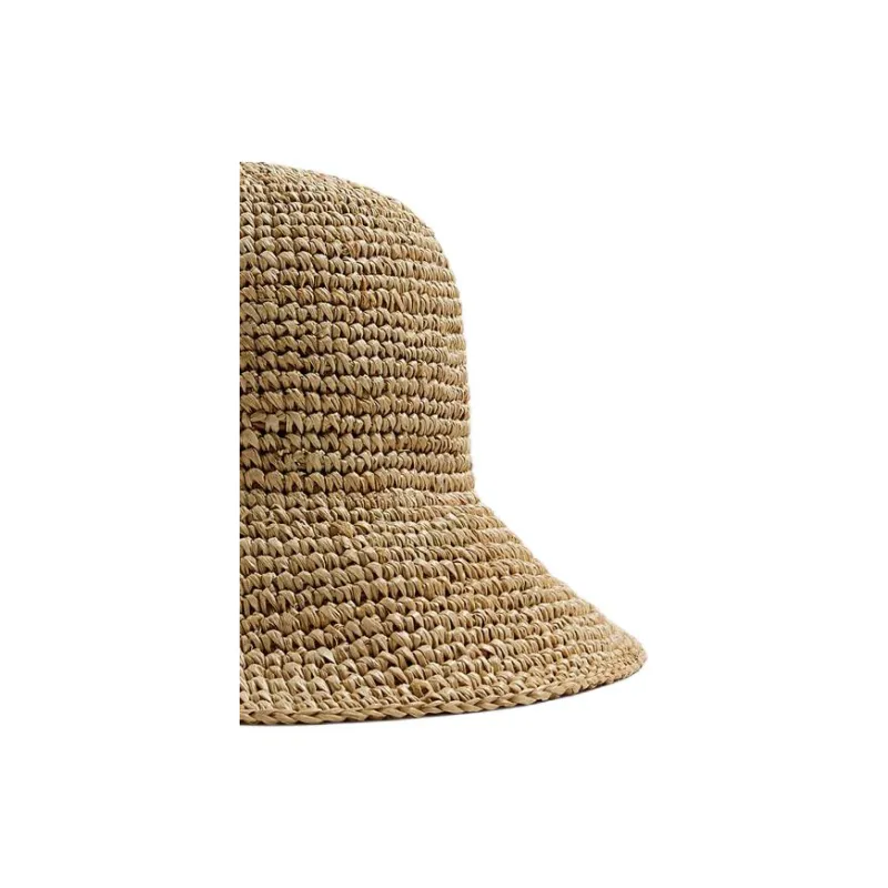 ZARA Raffia Fiber Hats & Caps Men's Brown-2