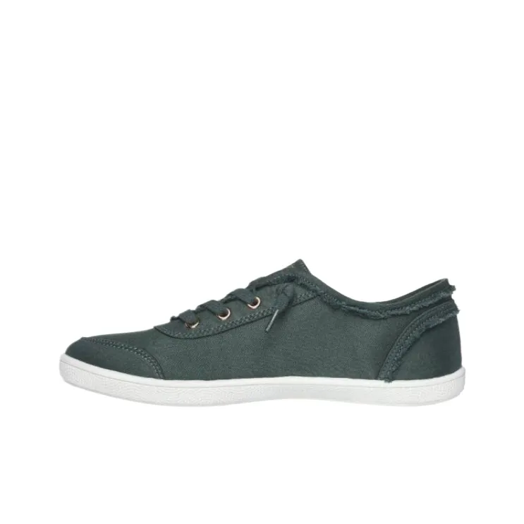 Skechers Bobs B Cute Low Top Canvas Shoes Women's Green-2