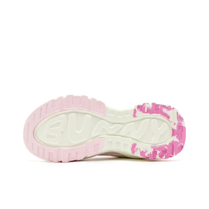 PINK PANTHER x QIAODAN Height Increasing Balance Lightweight Low Top Casual Shoes Women's Ivory White Blue Pink-5