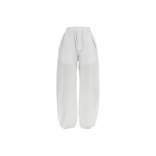 WARDROBE.NYC 화이트 여성 캐주얼 팬츠