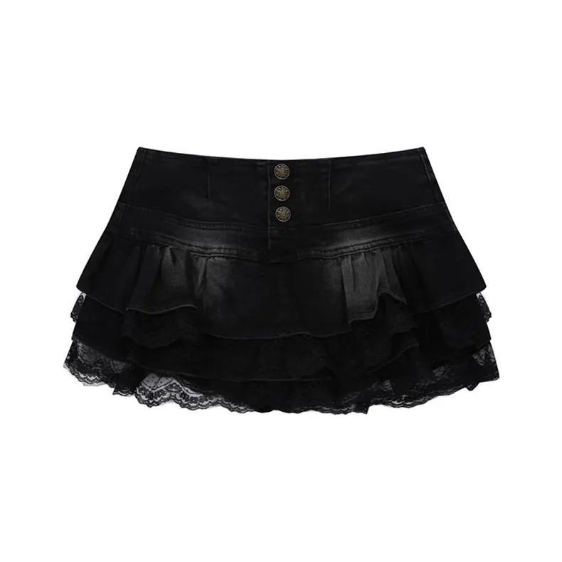 MO VOICE Denim Short Skirts Women's-0