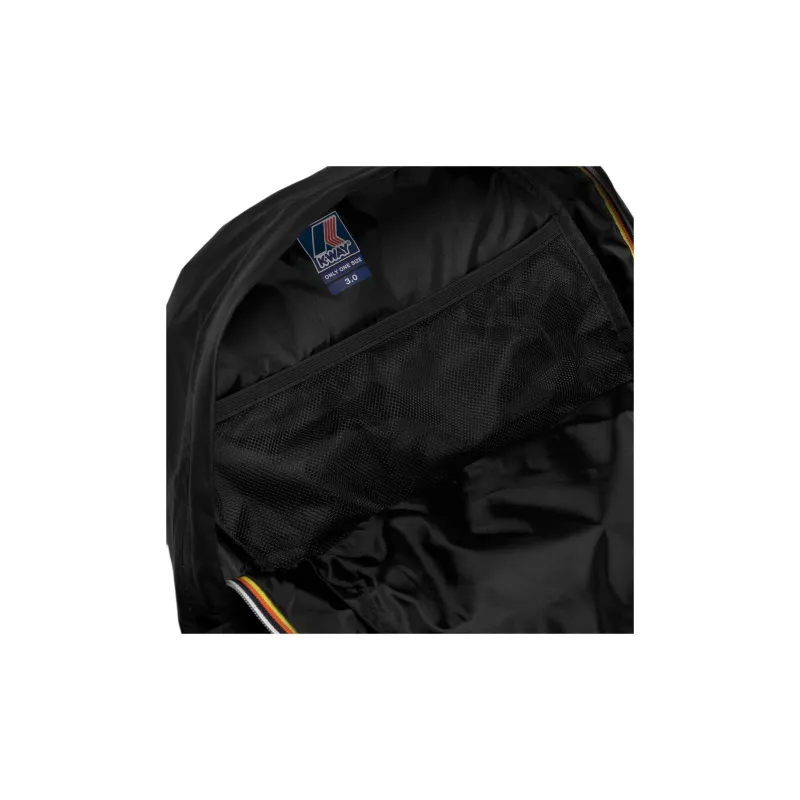 K WAY Nylon Backpack Unisex Black-3
