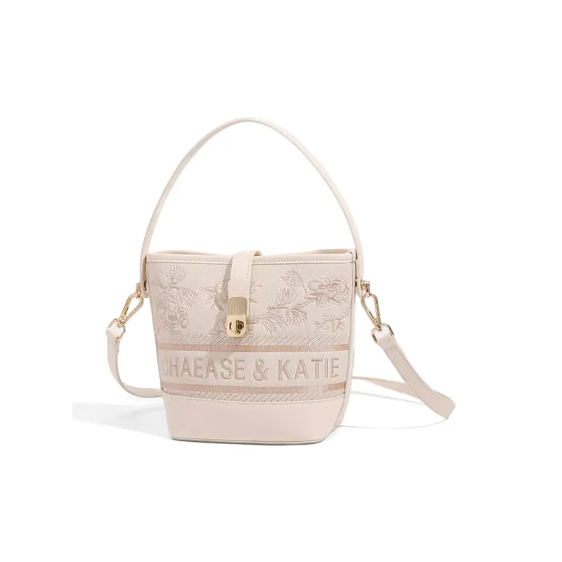 CLEVER& KETCH PU Handbag Regular Women's Coffee/Ecru-6