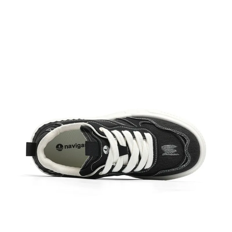 NAVIGARE Height Increasing Low Top Casual Shoes Men's Black-3