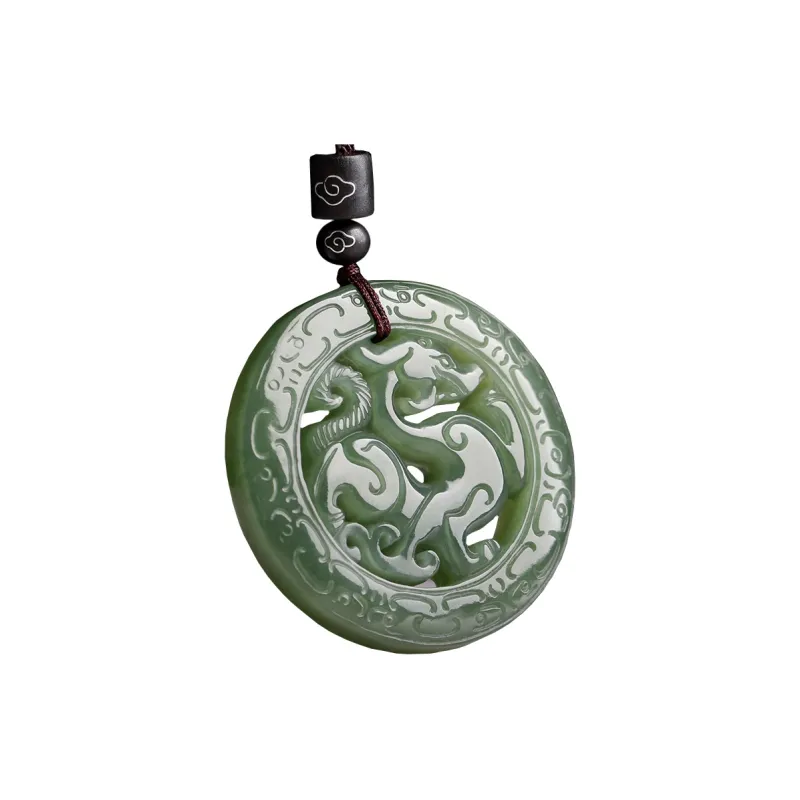 WANYUHUN Pendants Green Jade Unisex-0