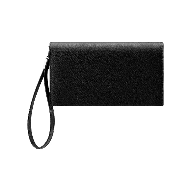 HLA Cow Leather Wallet Unisex Black-1