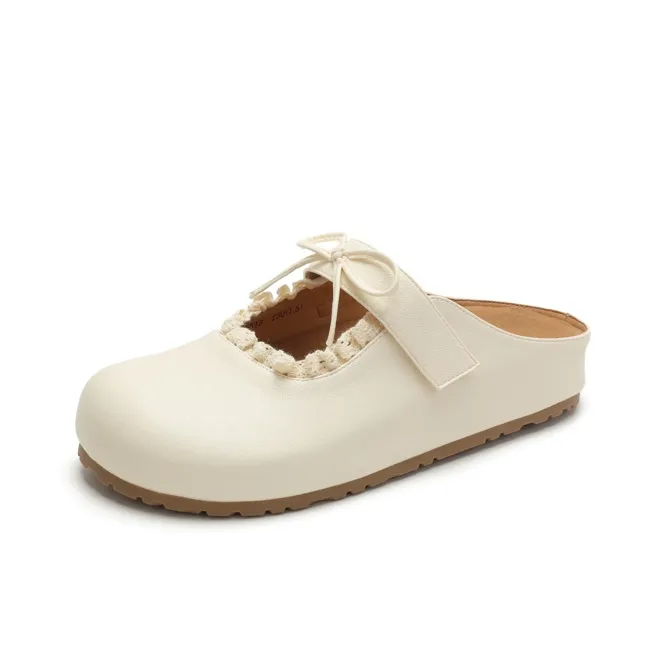 JOSINY Slip Resistant Quick Dry Closed Toe Slippers Women's Ecru-0