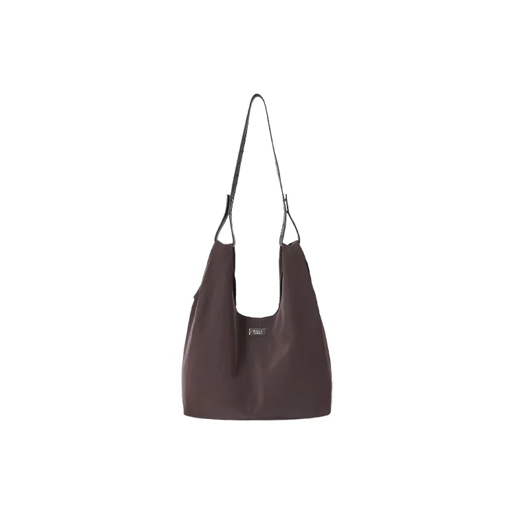 REBIRTH Synthetic Leather Shoulder Bag Women's Light Khaki/Dark Brown-6