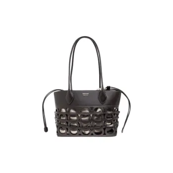 FERRAGAMO Leather Tote Bag, Shopping Bag, Shoulder Bag Regular Women's Brown