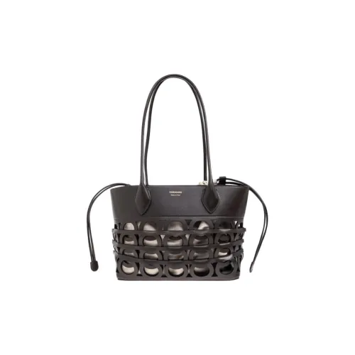 FERRAGAMO Leather Tote Bag, Shopping Bag, Shoulder Bag Regular Women's Brown