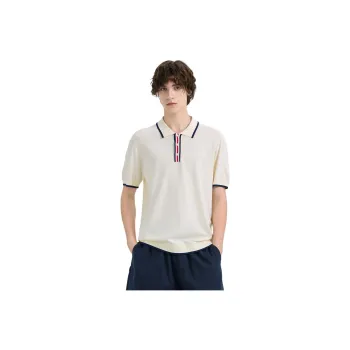 WILD LEADER Polo Shirts Men Warm Sun White[TW5118297]
