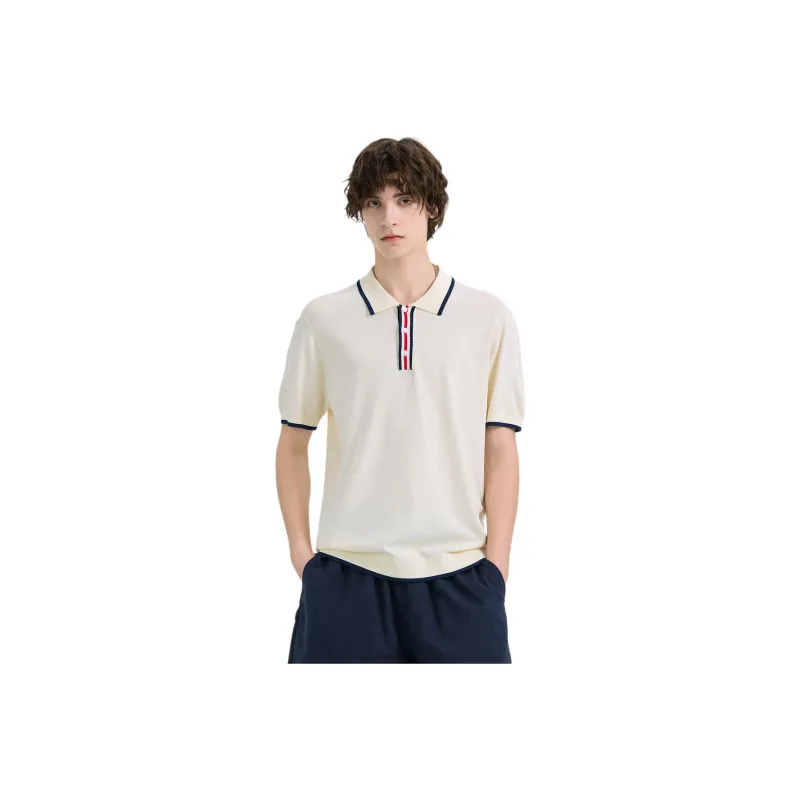 WILD LEADER Polo Shirts Men Warm Sun White[TW5118297]-0