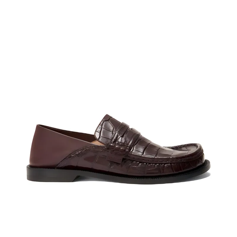 LOEWE Campo Loafers Women's Red Brown-1