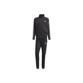 Adidas Basic 3 Stripes Fleece Track Suit Casual Sportswear Japan Version Men's Black