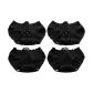 Black Dots *2+Pure Black *2 (4 Pack)
