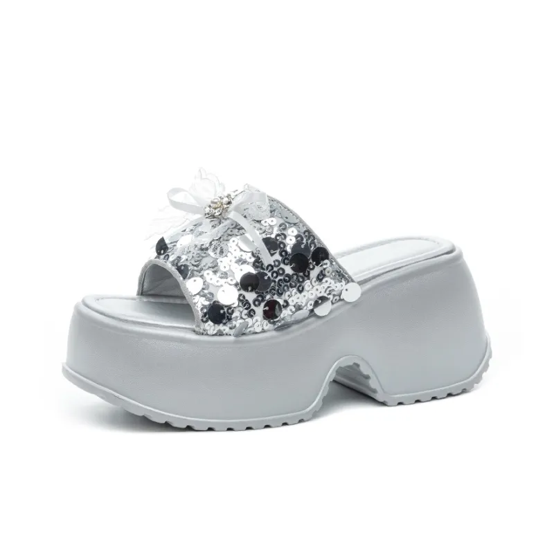 Shoe Cabinet Floral Language Quiet Slip Resistant Abrasion Resistant Cushioning Slide Slippers Women's-7