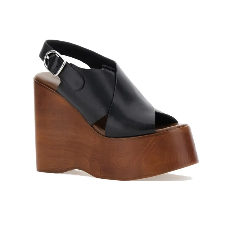 Jeffrey Campbell Fiddle One Strap Sandals 13cm Women's Black-1