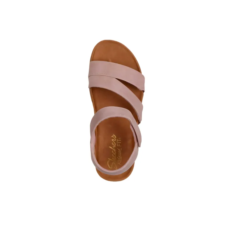 Skechers Lifted Comfort One Strap Sandals Women's Pink-2