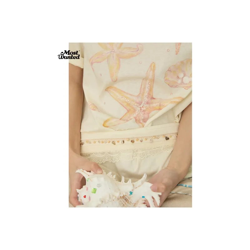 MostwantedLab T-Shirts Women's Cream White-6