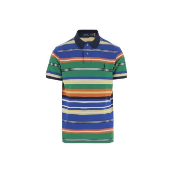 Polo Ralph Lauren Logo Embroidered Striped Polo Shirt