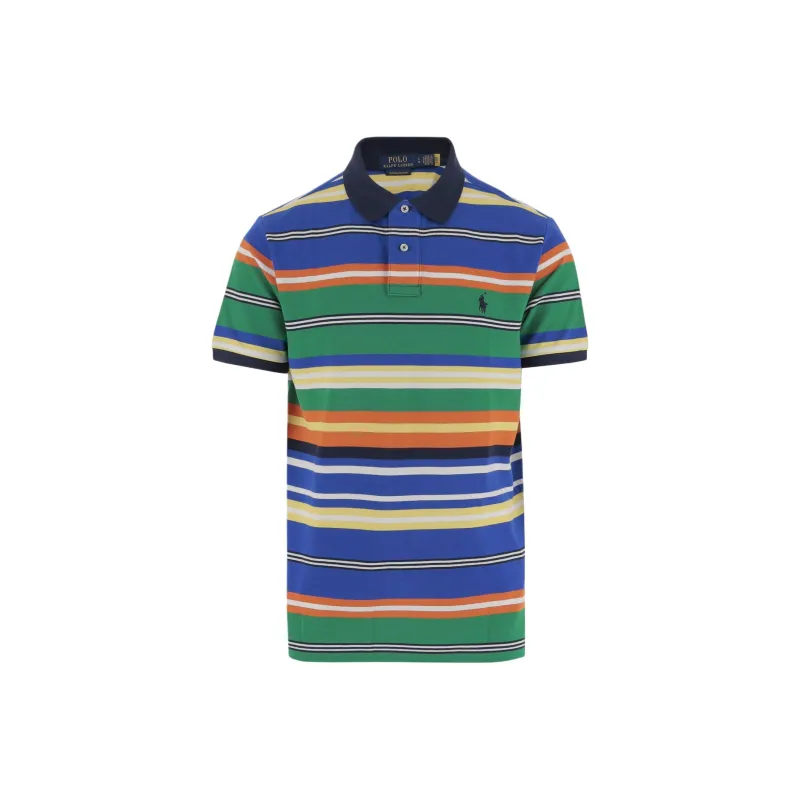 Polo Ralph Lauren Logo Embroidered Striped Polo Shirt-0