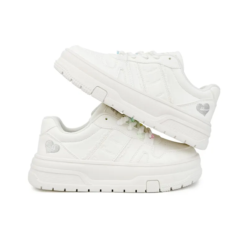 Warrior Cushioning, Balance, And Breathable Design Low Top Skateboard Shoes Women's White-2