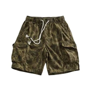 FCB ARCELONA Cargo Shorts Unisex Khaki Camouflage