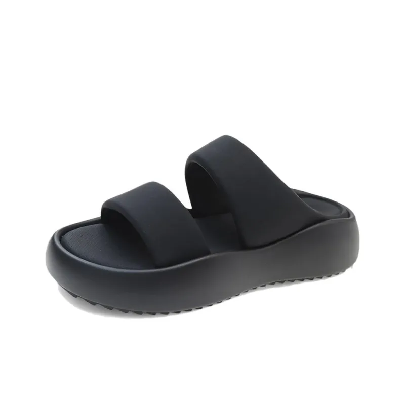 N6N8 Slide Slippers Women's Ecru, Black-4