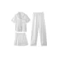 Ecru Ice Silk Three-Piece Set