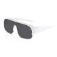 White Frame Gradient Gray Photochromic Lens