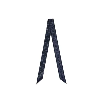 LONGCHAMP Silk Scarves Women's Marine Blue