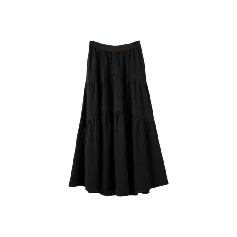 Late White Casual Long Skirt Women's-1