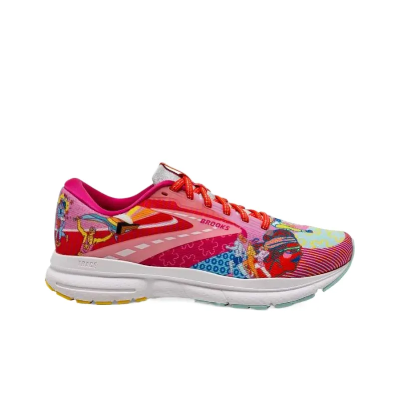 Brooks Trace 3 Pink Blue Yellow-1
