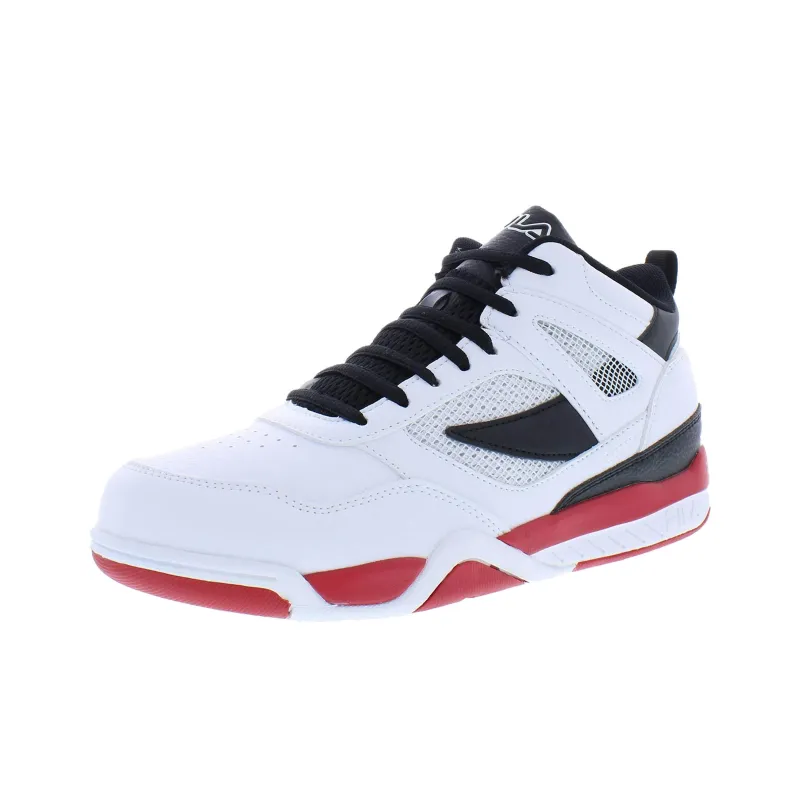 FILA Anti Slip Wear Resistant Low Top Casual Shoes Men's White Red-2