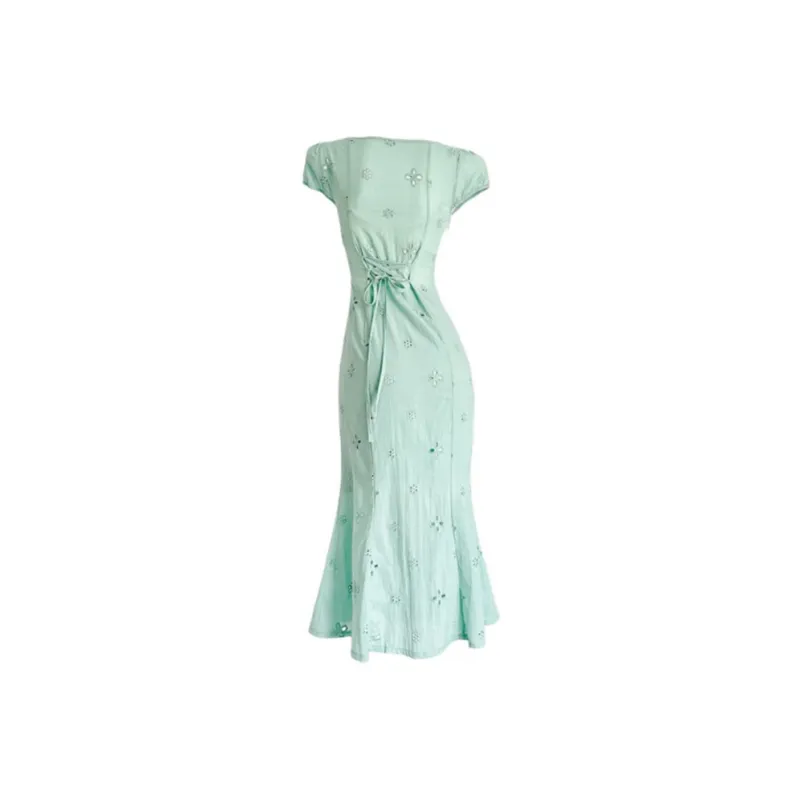 GUOZHEN Short Sleeved Dress Women's-1
