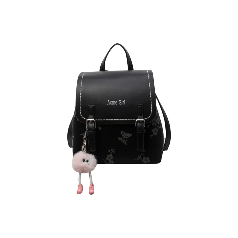 AIBAG PU Backpack Women's Pink/White/Blue/Black-21