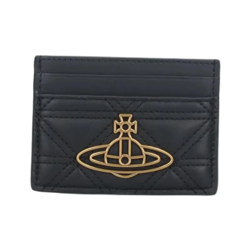 Vivienne Westwood Lambskin Card Holder Women's Black-0