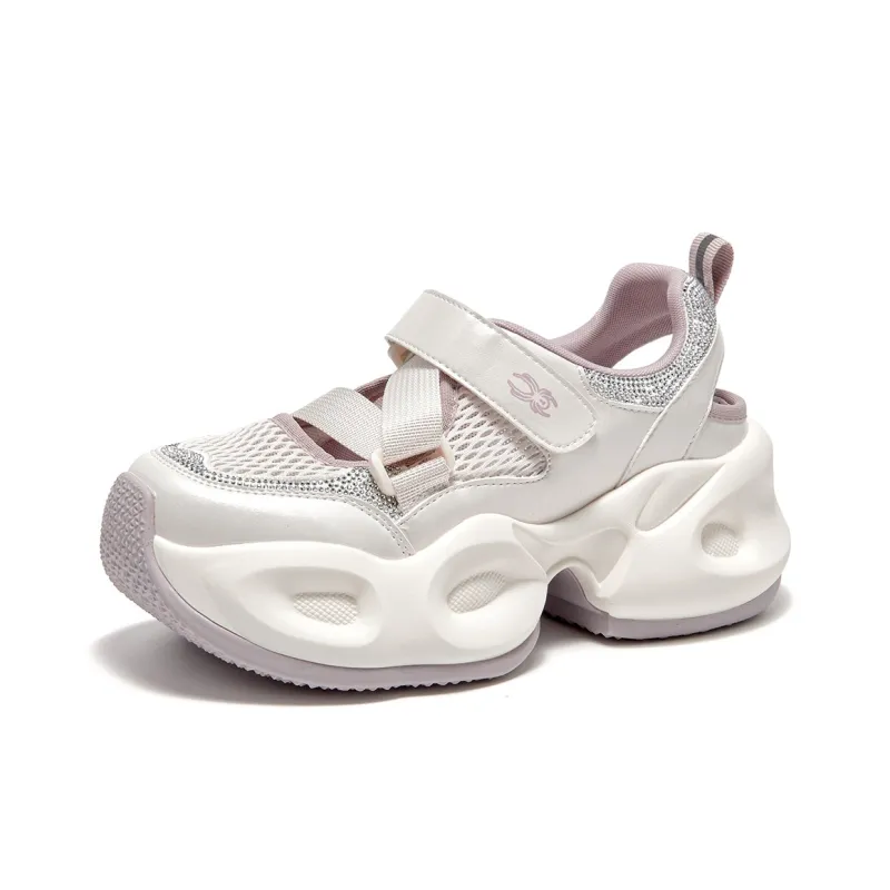 Spider King Slip Resistant Low Top Chunky Sneakers Women's Pink-1