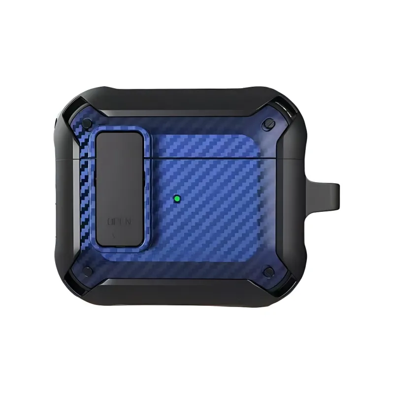 Yoobao Compatibility AirPods4 TPU Carbon Fiber Texture Lock Design Headphone Cases-8