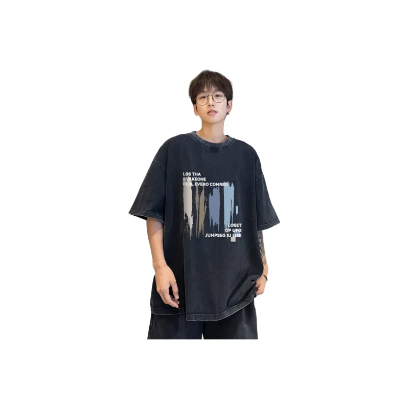 FOMOCE T Shirts Unisex Washed Black-0