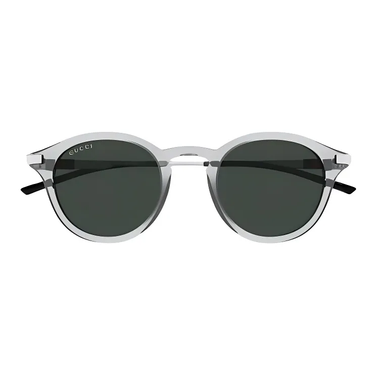GUCCI Acetate Round Sunglasses Men's Transparent-1
