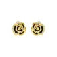 Blossom Rose Black Agate Clip-on Earrings