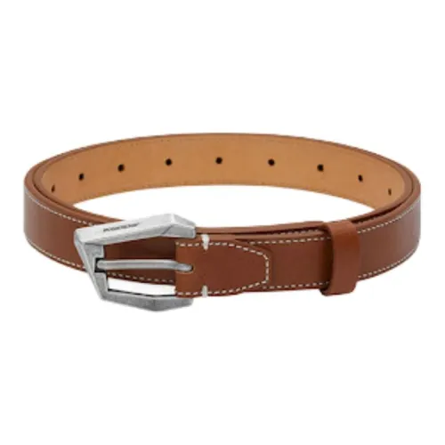 ADER ERROR Leather, Metal Leather Belts Men's Brown Width 3CM